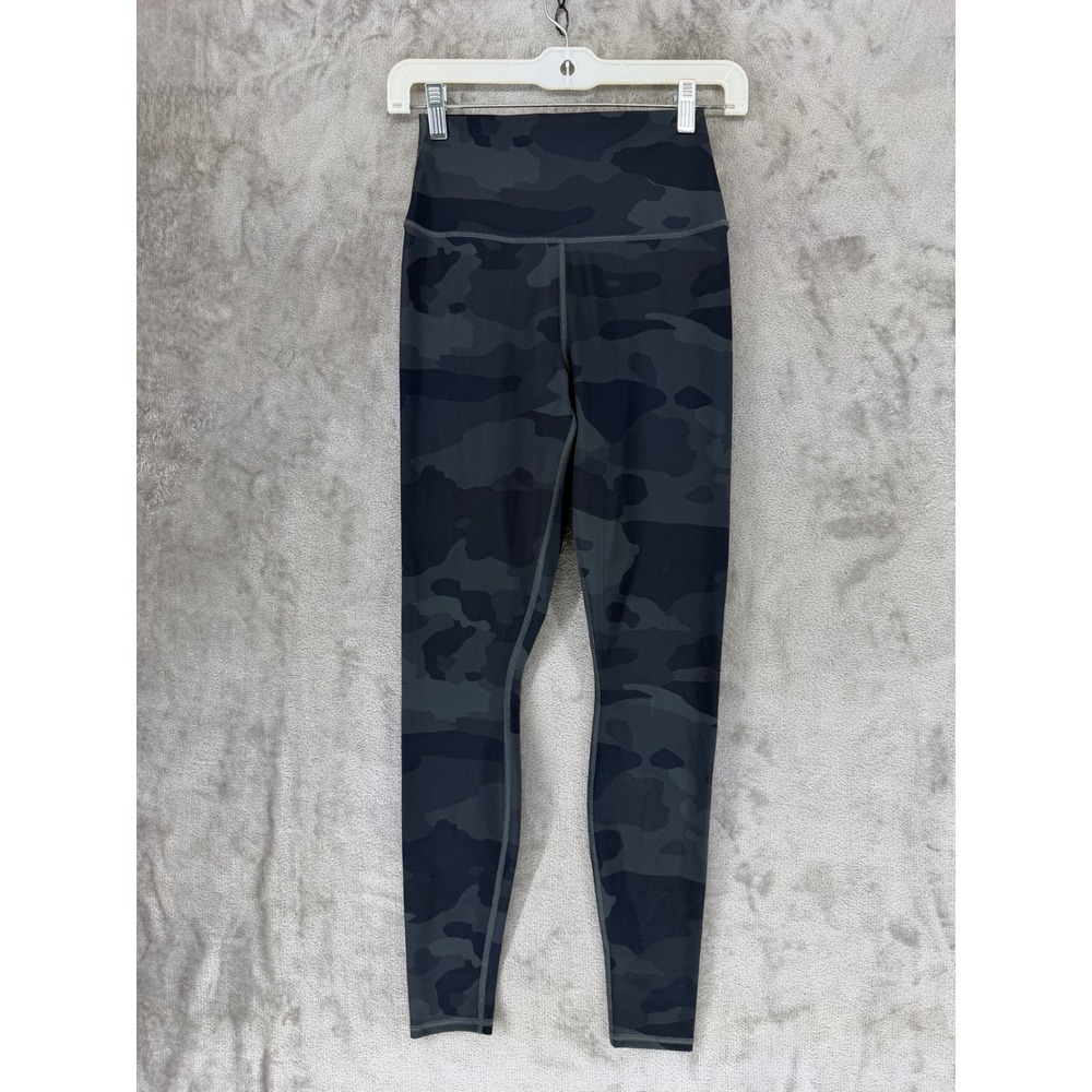 Alo Yoga Womens High-Waist Vapor Camo Leggings Black Grey Camouflage Size S